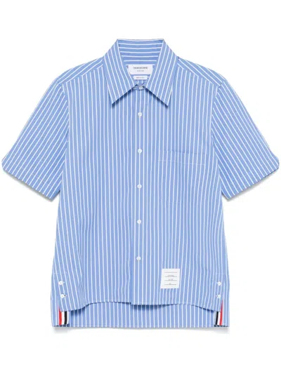 Thom Browne Striped Shirt In Blue