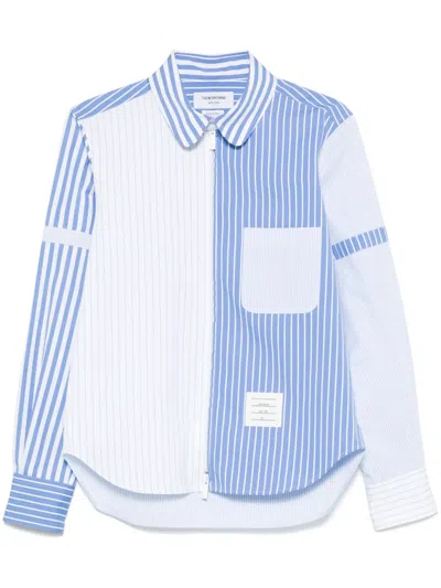 Thom Browne Striped Shirt In Blue