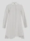 Thom Browne Striped Shirt Dress In Seasonal Multi