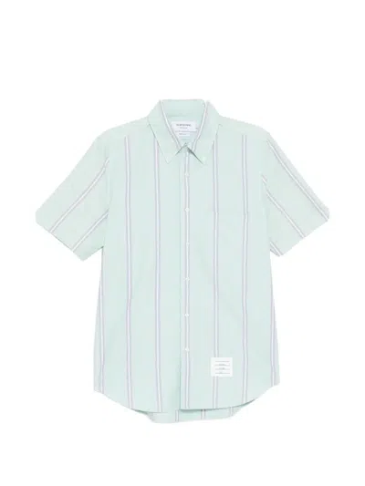 Thom Browne Striped Shirt In Green