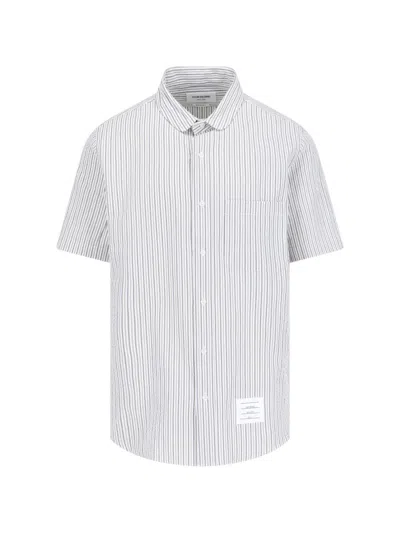 THOM BROWNE THOM BROWNE STRIPED SHIRT – GREY