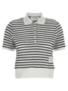 Thom Browne Ribbed Collar Striped Polo