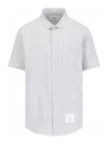 Thom Browne Striped Cotton Shirt In White