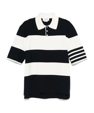 THOM BROWNE THOM BROWNE RUGBY STRIPED POLO SHIRT
