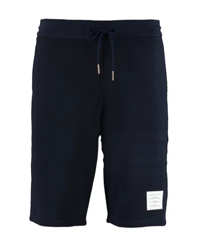 Thom Browne Striped Shorts In Black
