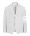 Thom Browne 4-bar Single-breasted Seersucker Blazer In White