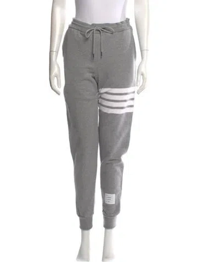 Pre-owned Thom Browne Striped Skinny Leg Pants In Gray
