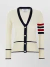 Thom Browne 4 Bar Sweater, Cardigans White