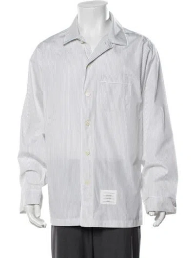 Pre-owned Thom Browne Striped Striped Pajama Top In Blue