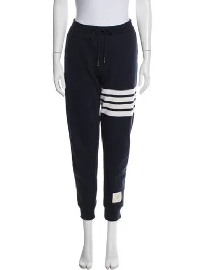 Pre-owned Thom Browne Striped Sweatpants In Blue