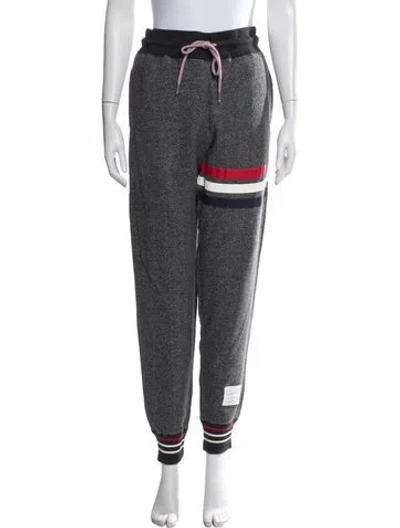 Pre-owned Thom Browne Striped Sweatpants In Gray