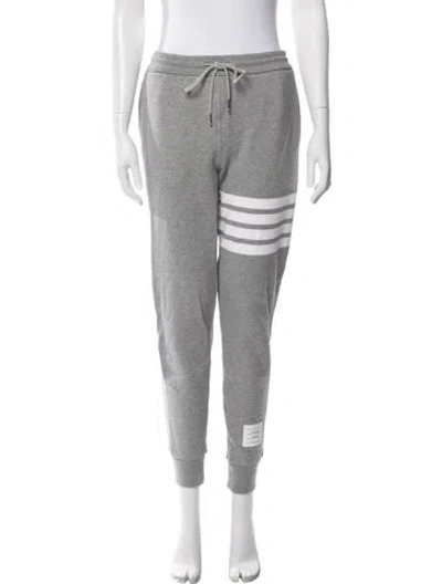 Pre-owned Thom Browne Striped Sweatpants W/ Tags In Gray