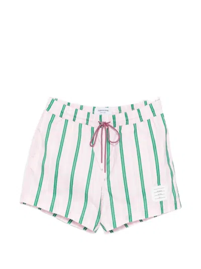 THOM BROWNE STRIPED SWIM SHORTS