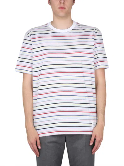 Thom Browne Striped Short-sleeve T-shirt In Multi-colour