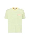 Thom Browne Striped T-shirt In Yellow