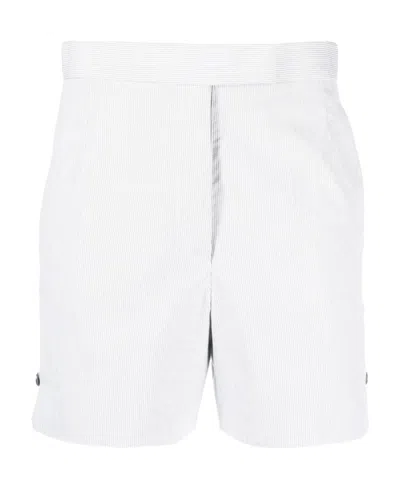 Thom Browne Striped Tailored Shorts In White