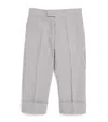 Thom Browne Striped Tailored Trousers In Grey