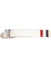 Thom Browne Rwb Short Silver Tie Bar In Silver