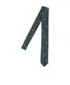 Thom Browne Striped Tie In Green