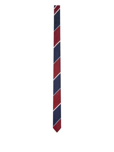 Thom Browne Striped Tie In Multi
