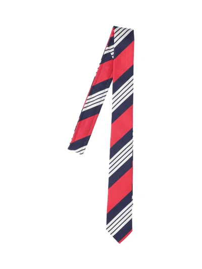 Thom Browne Striped Tie In Multicolor