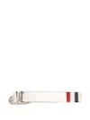 Thom Browne Striped Tie Pin In White