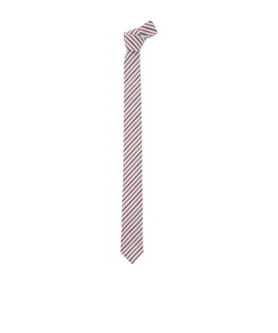 Thom Browne Striped Tie In White
