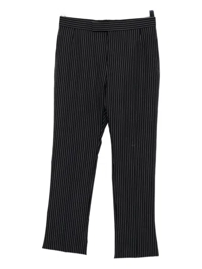 THOM BROWNE STRIPED WOOL TROUSERS