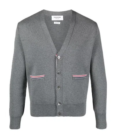 Thom Browne Stripe-detailed Wool Cardigan In Animal Print