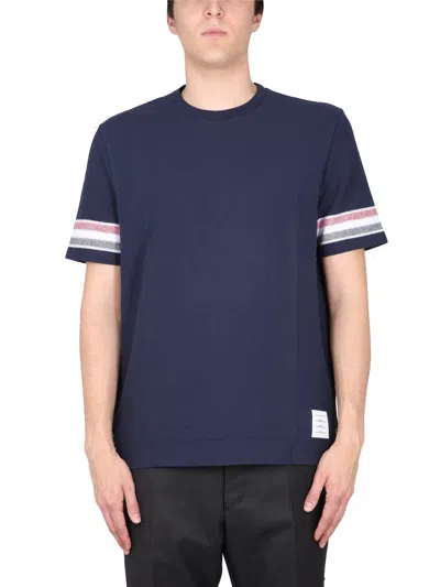THOM BROWNE STRIPES T-SHIRT
