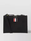 Thom Browne Structured Leather Cross-body Bag In Black