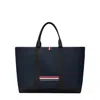 Thom Browne Structured Medium Tool Tote With Drawstring Closure In Black