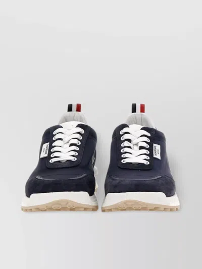 Thom Browne Studded Rubber Sole Suede Sneakers In Multi
