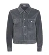 Thom Browne Suede Backstrap Utility Jacket In Black