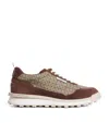 Thom Browne Alumni Gunclub Check Trainer Sneaker In Brown