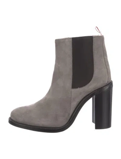 Pre-owned Thom Browne Suede Chelsea Boots In Gray