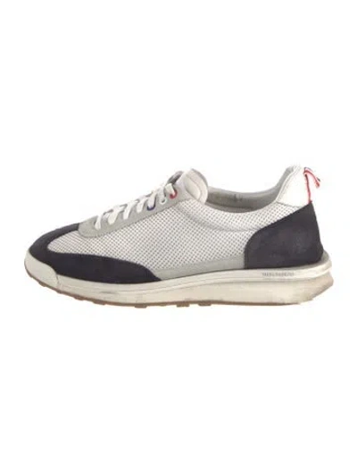Pre-owned Thom Browne Suede Colorblock Pattern Sneakers In Multi