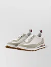 THOM BROWNE SUEDE MESH RUBBER SOLE TRICOLOR SNEAKERS