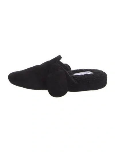 Pre-owned Thom Browne Suede Mules In Black