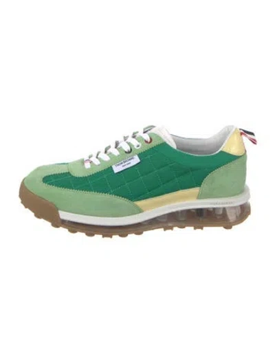 Pre-owned Thom Browne Suede Sneakers In Green