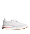 Thom Browne White Textile Tech Runner Sneakers In White