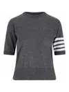 Thom Browne 4 Bar Stripes Fine-knit T-shirt
