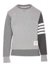 Thom Browne "funmix Classic Loopback 4-bar" Sweatshirt In Grey
