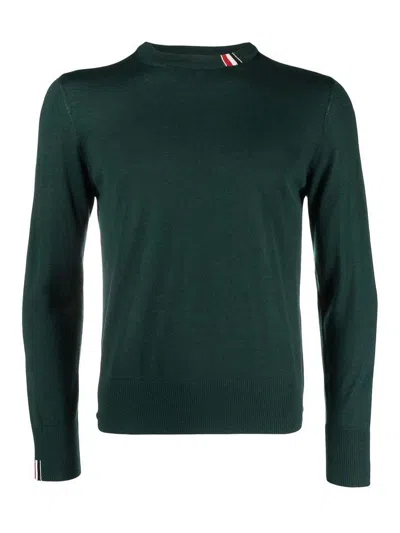 Thom Browne Jersey Knit Crew-neck Pullover In Green