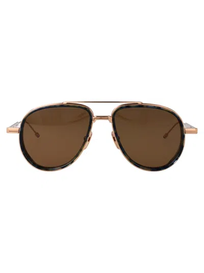 Thom Browne Sunglasses In Gold