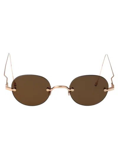 Thom Browne Sunglasses In Gold