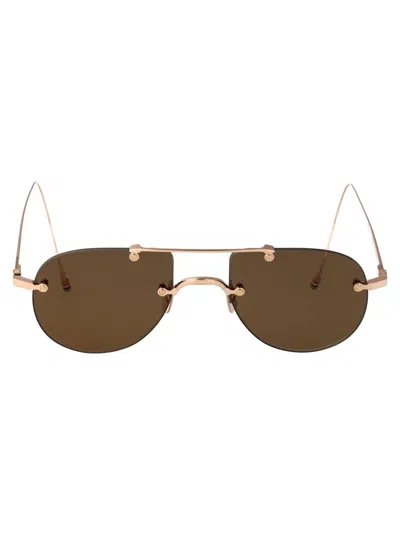 Thom Browne Sunglasses In Gold