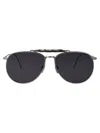 Thom Browne Grey Titanium Sunglasses In Blue
