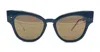 Thom Browne Cateye - Shiny Navy / Red / White Sunglasses In Navy Blue