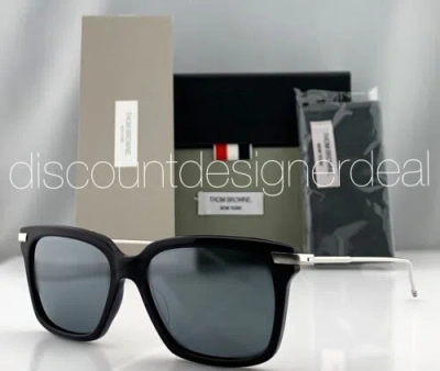 Pre-owned Thom Browne Sunglasses Navy Blue Frame Silver Mirror Lens Tb-701-h-t-nvy-slv 53